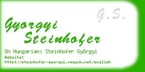 gyorgyi steinhofer business card